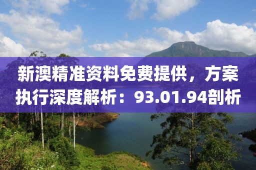 新澳精准资料免费提供，方案执行深度解析：93.01.94剖析
