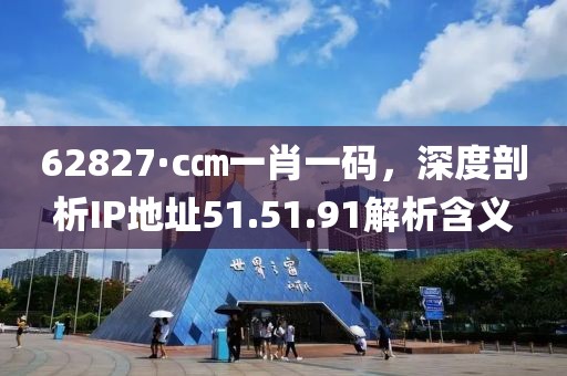 62827·c㎝一肖一码，深度剖析IP地址51.51.91解析含义