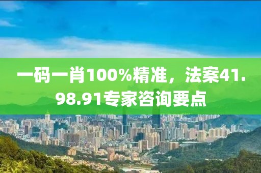 一码一肖100%精准，法案41.98.91专家咨询要点