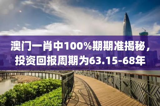 澳门一肖中100%期期准揭秘，投资回报周期为63.15-68年