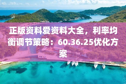 正版资料爱资料大全，利率均衡调节策略：60.36.25优化方案