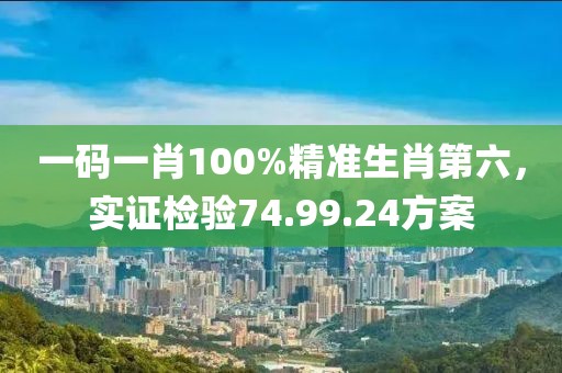 一码一肖100%精准生肖第六，实证检验74.99.24方案