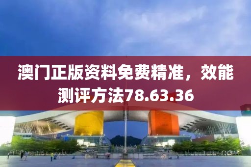 澳门正版资料免费精准，效能测评方法78.63.36