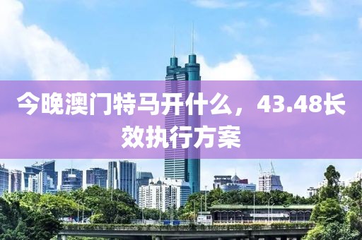 今晚澳门特马开什么，43.48长效执行方案
