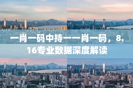 一肖一码中持一一肖一码，8.16专业数据深度解读