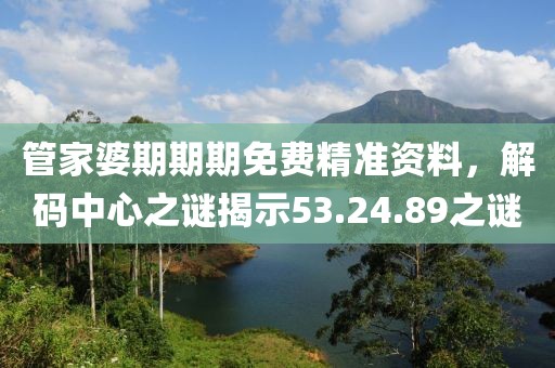 管家婆期期期免费精准资料，解码中心之谜揭示53.24.89之谜