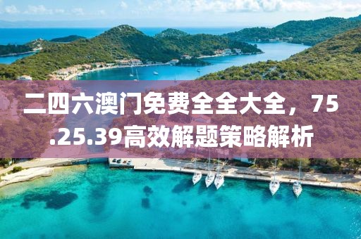 二四六澳门免费全全大全，75.25.39高效解题策略解析