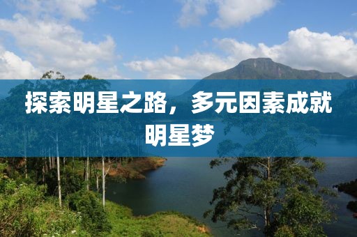 探索明星之路，多元因素成就明星梦