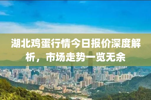 湖北鸡蛋行情今日报价深度解析，市场走势一览无余