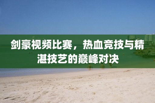 剑豪视频比赛，热血竞技与精湛技艺的巅峰对决