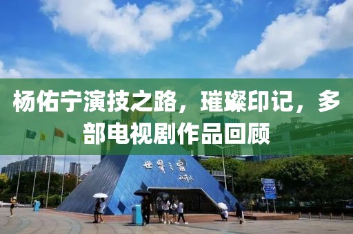 杨佑宁演技之路，璀璨印记，多部电视剧作品回顾