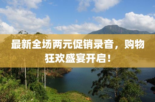 最新全场两元促销录音，购物狂欢盛宴开启！
