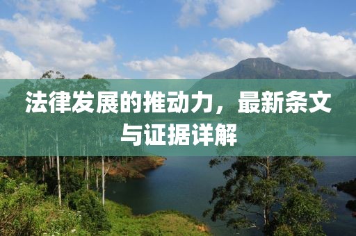 法律发展的推动力，最新条文与证据详解