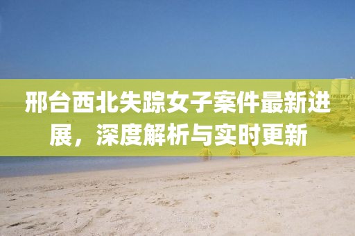邢台西北失踪女子案件最新进展，深度解析与实时更新