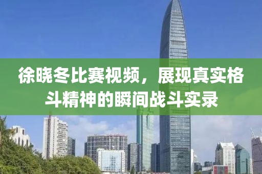 徐晓冬比赛视频，展现真实格斗精神的瞬间战斗实录