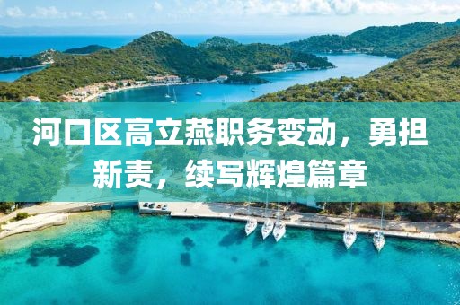 河口区高立燕职务变动，勇担新责，续写辉煌篇章