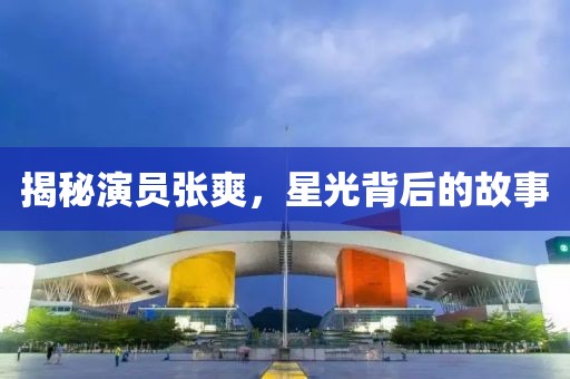 揭秘演员张爽，星光背后的故事