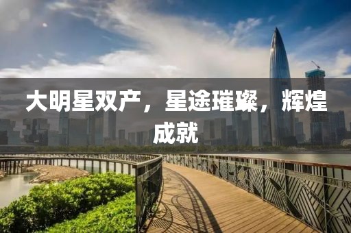 大明星双产，星途璀璨，辉煌成就