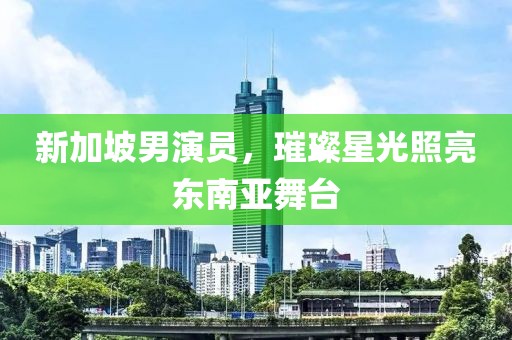 新加坡男演员，璀璨星光照亮东南亚舞台