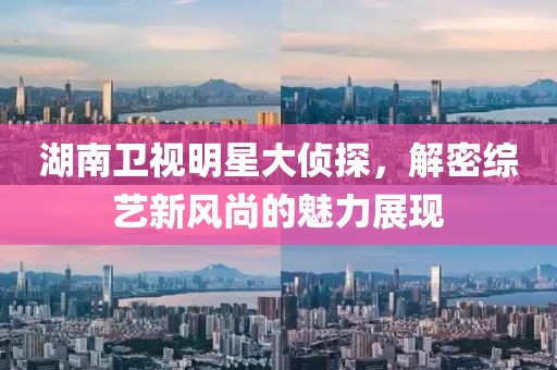 湖南卫视明星大侦探，解密综艺新风尚的魅力展现
