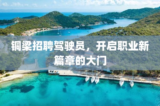 铜梁招聘驾驶员，开启职业新篇章的大门