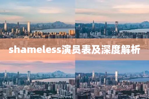 shameless演员表及深度解析