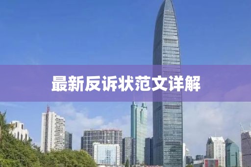 最新反诉状范文详解