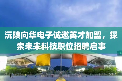 沅陵向华电子诚邀英才加盟，探索未来科技职位招聘启事