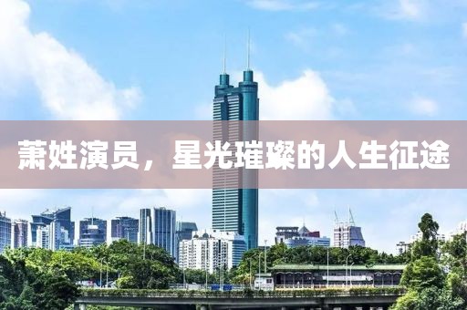 萧姓演员，星光璀璨的人生征途