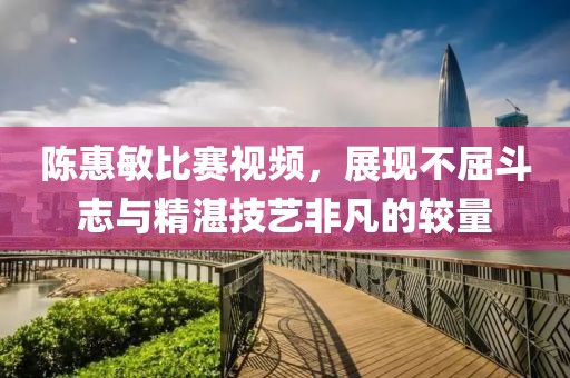 陈惠敏比赛视频，展现不屈斗志与精湛技艺非凡的较量