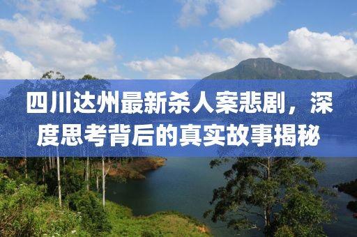四川达州最新杀人案悲剧，深度思考背后的真实故事揭秘