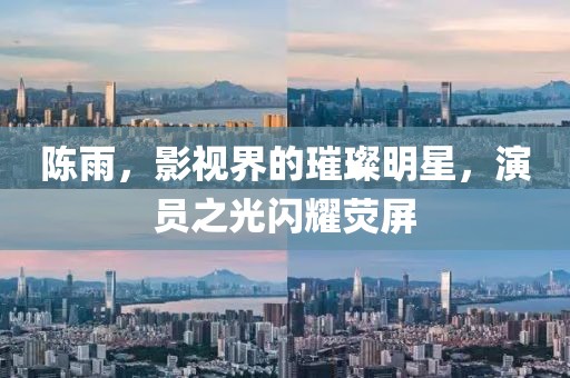 陈雨，影视界的璀璨明星，演员之光闪耀荧屏